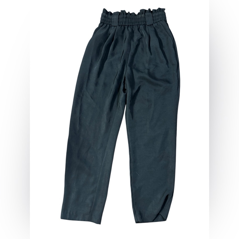 Zara Black Elastic Waist Pants Sz S
